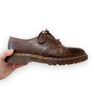 Dr Martens 1561 Lace Up Loafers Brown Leather Air Cushioned Made In England UK 8